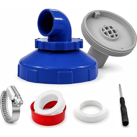 360° Rotating Pool Inlet Nozzle 32mm Inlet Nozzle and Outlet Nozzle Pool Accessories with Safety Clip and Screwdriver for Garden Pools (1/5)