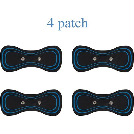 Mini-EMS-Nackenmassagegerät mit elektrischen Impulsen, LCD-Display und 8 Modi. Nackenmassagepflaster zur Linderung von Muskelschmerzen. Tragbares Körpermassagegerät  01096-AquaForge