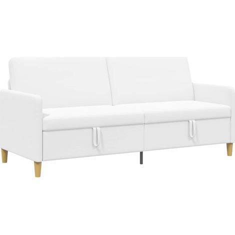 vidaXL Sofá con almacenamiento Blanco 192 x 78 x 87 cm Poliéster