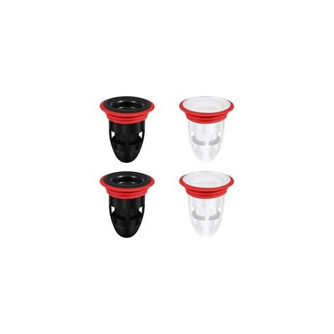 Set mit 4 Geruchsstoppern für Bodenabläufe, Haarfänger für die Dusche, Geruchsstopper für die Dusche, für Badezimmer (schwarz, weiß) - Crezuo