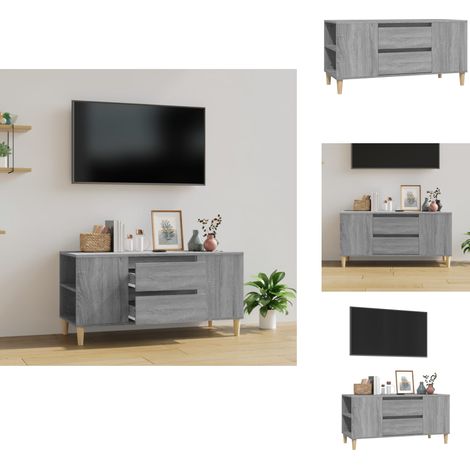 vidaXL TV Cabinet Grey Sonoma 102x44,5x50 cm Engineered Wood (1/5)