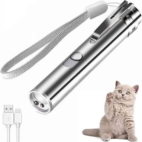 Jouet interactif pour Chat - Rechargeable - Pointeur Laser - Acier inoxydable - LED - Intérieur (1/4)