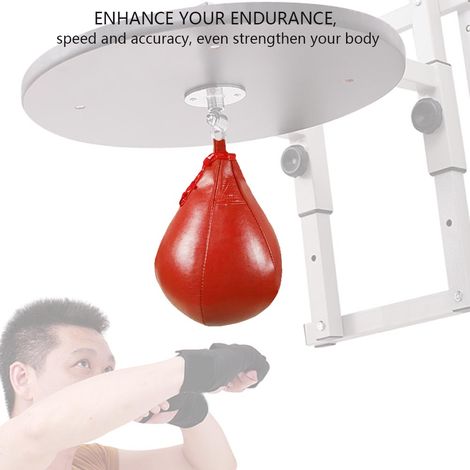 Sac de frappe gonflable suspendu pour l'entraînement de boxe MMA (rouge) (1/5)
