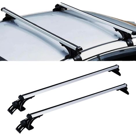 Barre de toit, construction en alliage d'aluminium, capacité de charge 75 kg, compatible avec les véhicules jusqu'à 130 cm de largeur, design léger, structure aérodynamique (1/5)