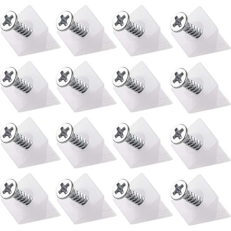 Kit de réparation de fond de tiroir (100 pièces) : cales de support, équerres en plastique et vis assorties. (1/2)