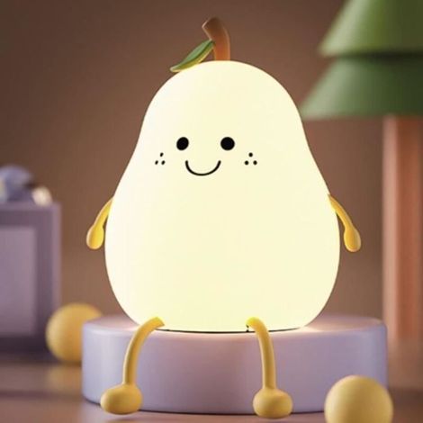 (Pear)Veilleuse Mignonne Pour Enfants Poire - Rechargeable USB - Mixte (1/4)