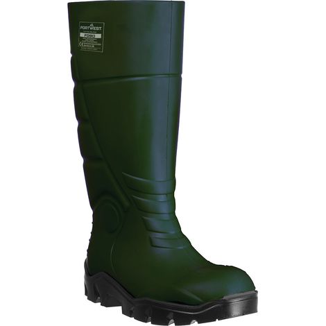 Bottes Pu Sans Sécurité O4 Ci Fo - Taille 38 - Vert - Portwest