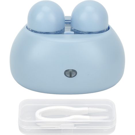 Nettoyeur de Lentilles de Contact Électrique Portable, Vibrations Rapides et Automatique - Bleu (1/5)
