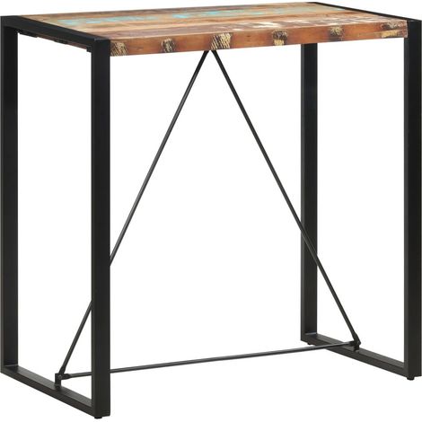 Table de bar 110x60x110 cm Bois massif de récupération vidaXL (1/5)