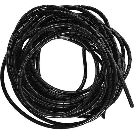 Tube spiralé de 6 mm, paquet de 10 mètres, noir (1/5)