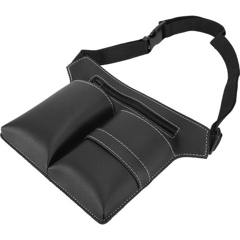 Trousse pour ciseaux de coiffeur, pinces et outils de coiffure en cuir PU (noir) (1/5)