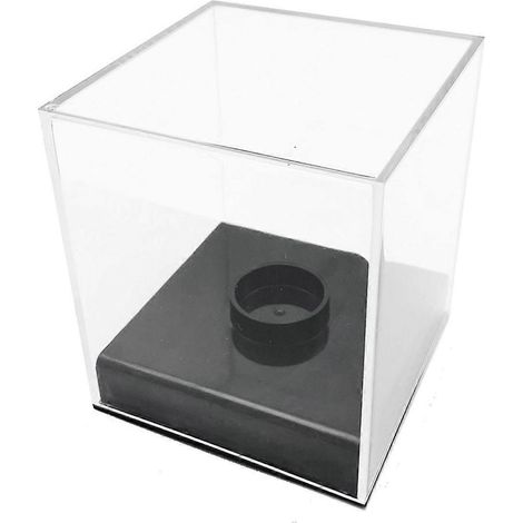 Vitrine carrée pour balles de baseball en acrylique protégé contre les UV (1/5)