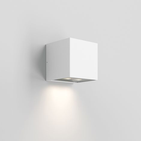 Lampada da Parete Forward 2 Luci Asimmetrica IP54 in Alluminio Bianco, LED 10.5W 3000K, Ottica Direzionata per Illuminazione Architetturale Esterna (1/2)