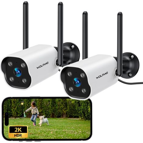 2K Caméra Surveillance WiFi Exterieure, Camera Exterieur Filaires Vision Nocturne Couleur, AI (1/5)