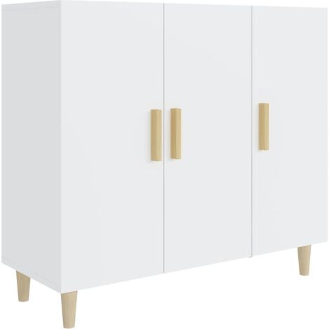 Sideboard/Anrichte/Buffet Weiß 90x34x80 cm Holzwerkstoff LXWW811449 (1/5)