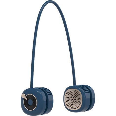 Ventilador de cuello manos libres recargable por USB, plegable 360°, con doble flujo de aire y 3 velocidades silenciosas, ideal para deportes, correr, viajar, acampar y para el hogar.