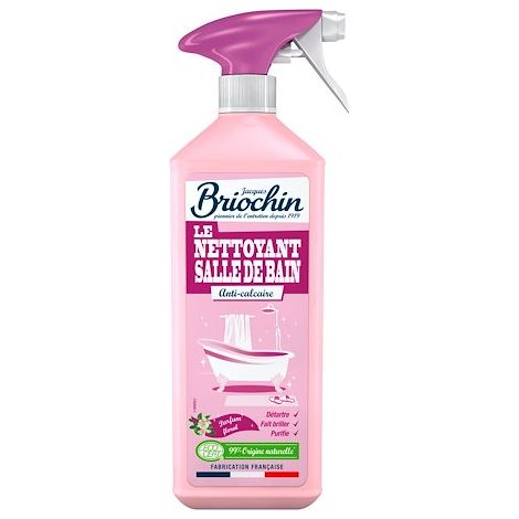 Nettoyant salle de bain 750 ml – Élimine le calcaire et tartre – Parfum huile de pin – Pulvérisateur inclus – Maison Briochin
