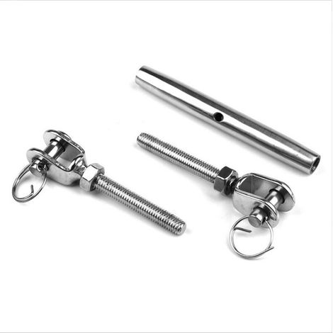 Memkey – Lot de 2 tendeurs à mâchoires M8 en acier inoxydable 304 – Fermoir magnétique – Embouts soudés – Pour réguler l'effet élastique