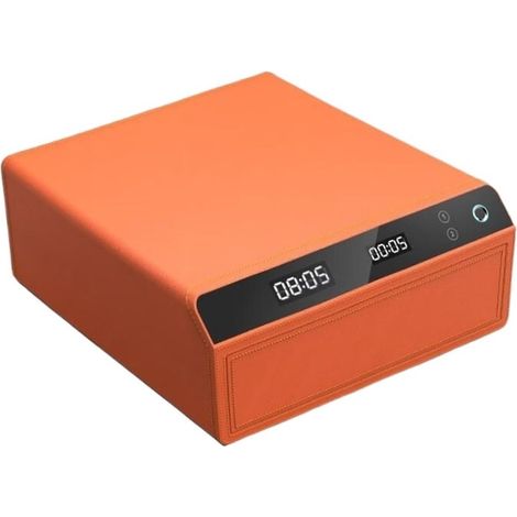 Petit coffre-fort Coffre-fort Domestique, Petite Boîte À Bijoux En Cuir, Boîte De Ranment Intellinte, Tout En Acier, Antivol, Tiroir À Empreintes Digitales, Coffre-fort (1/5)