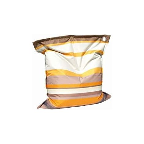 King Home Pouf-Kissen 135x160x25h cm mit abnehmbarem Bezug gelb gestreift