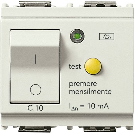 VIMAR - 16511.10.B Interruttore MTDiff.1P+N C10 10mA bianco
