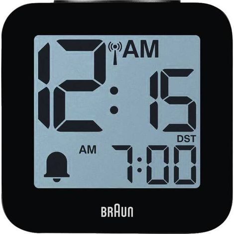 Braun 60077 Sveglia Nero Display grande