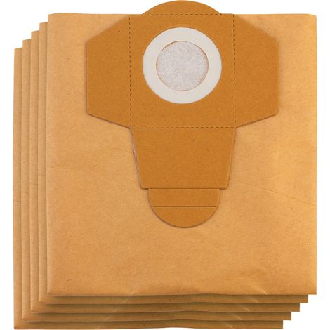 Einhell 5 Sacs de rechange pour aspirateur 25 litres (compatible avec les aspirateurs eau et poussière de 25 litres)