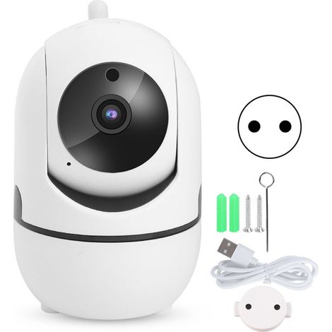 Caméra IP sans fil 1080P HD infrarouge avec suivi humain, moniteur de sécurité domestique AC 100V-240V (1/5)