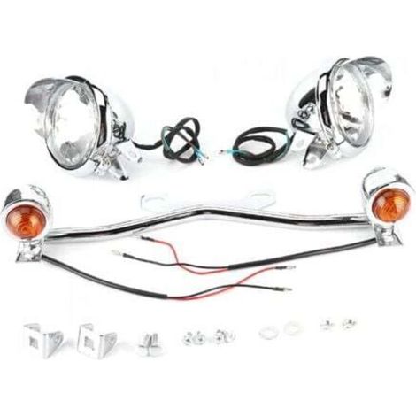Feu antibrouillard Clignotant Clignotant Support de phare antibrouillard Accessoire de moto Clignotants à LED Clignotant de moto adapté pour Shadow VT 750 1100 VTX 1300 1800 Feu de brouillard (1/4)