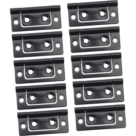 10 pièces Lot de Charnières Métalliques Noires (1/5)