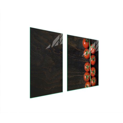 Assiette en verre et planche à découper tomate 100x52 (1/5)