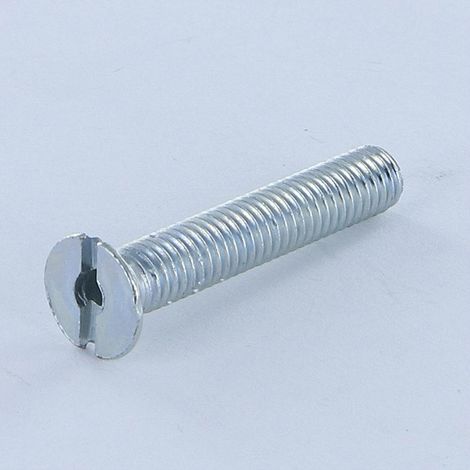 Vis métaux Tête fraisée Fendue M6X35 Percée Acier zingué-1 pièce