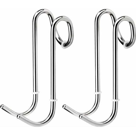 Set di 2 ganci per doccia, ganci per porta senza foratura, ganci per bagno per la doccia, soluzioni per riporre oggetti sulla porta della doccia - Crezuo