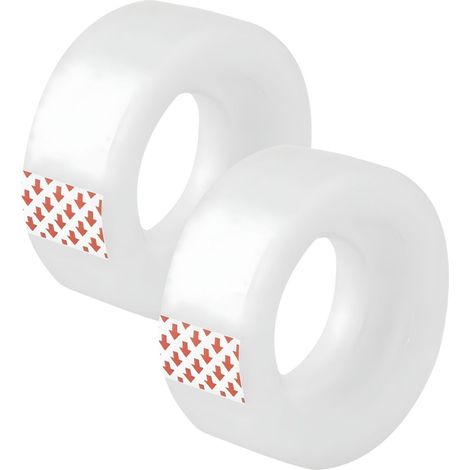 2 Nastri Adesivi Ultra Trasparenti 18mmx30m Rotolo Ufficio Scuola Resistente (1/5)