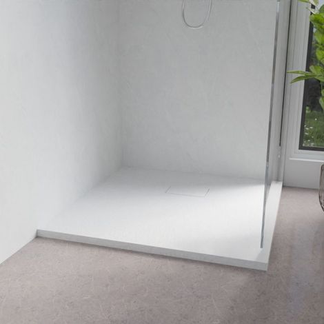 Cuisibane – Receveur de douche à encastrer 90x90 cm extra plat – Surface antidérapante PN24 – Béton de synthèse avec gelcoat – Installation encastrée ou surélevée (1/5)