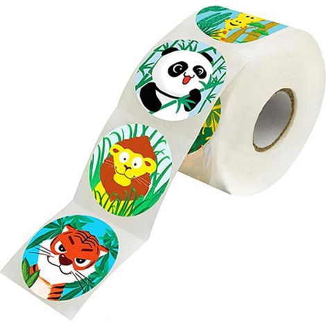2 Rouleaux Autocollant Animal Créatif, 2 Papier Kraft (1/5)