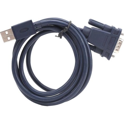 USB-zu-RS232-Seriellkabel, schwarz, Industriequalität, 9-polig, Computer-Druckdatenleitung, 1,2 Meter (1/4)