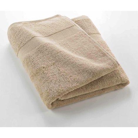 Drap de Bain 90 x 150 cm Elegance Noisette - 100 % Coton Uni - Livraison gratuite (1/5)