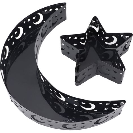 Plateau à desserts de Ramadan en fer réutilisable grande capacité, en forme de lune et d'étoile, pour l'Aïd el-Fitr JM00386 (1/5)