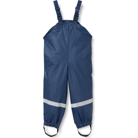 Playshoes Pantaloni fango, salopette antipioggia, fodera in tessuto, Pantaloni antipioggia antivento e impermeabili Unisex - Bambini e ragazzi, marino, 140 (1/5)