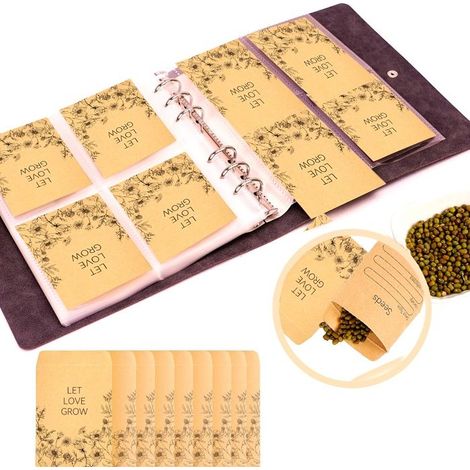 1 jeu d'enveloppes de conservation pour graines (incluant une boîte de rangement) — Sachets organisateurs refermables (1/5)