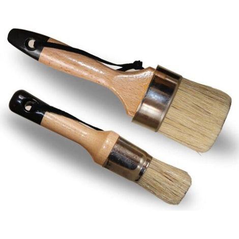 Set di pennelli con setole rotonde (1 pennello rotondo) e setole ovali (1 pennello ovale) (1/4)