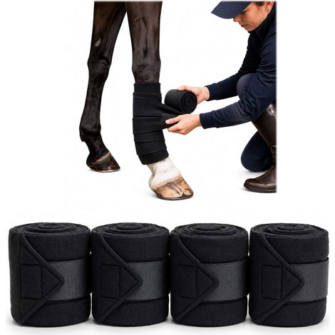 Oypla Coco Equestrian Set of 4 Horse Polo Fleece Leg Bandages