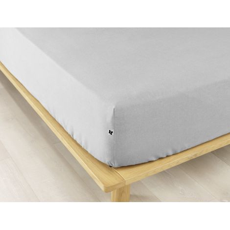 Drap housse "Candice" toutes dimensions Flanelle de Coton l'Effet Papillon - Candice Brume - 90 x 190 cm