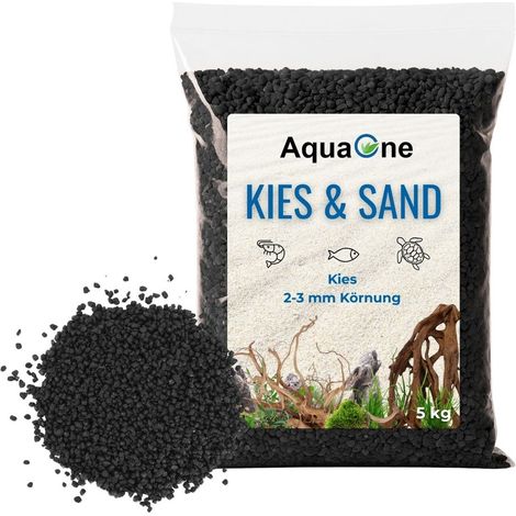 5 kg Schwarzer Quarzkies (2-3 mm) – Premium Bodengrund für Aquarien