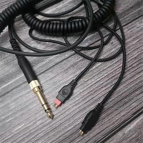 Câble audio pour casque, câble de connexion à ressort, enrouleur de câble de mise à niveau (comme illustré) (1/5)