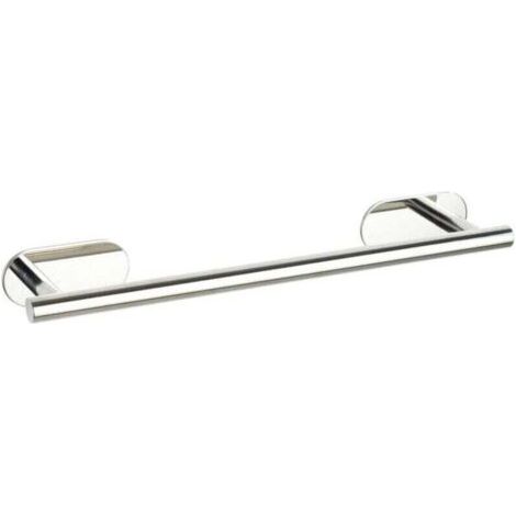 QORVA-Porte Serviette salle de bain mural Orea, fixation sans perçage "Turbo Loc Plus", Acier inox, 40x4,5x7 cm, brillant (1/4)