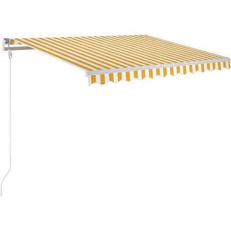 Maison Exclusive - Markise Manuell Einziehbar 350x250 cm Gelb und