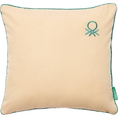 COJÍN 45X45CM 300GR 100% ALGODÓN BEIGE RAINBOW BENETTON