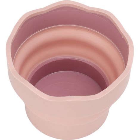 Painting Brush Washing Bucket Portable Folding Silica Gel Reusable Easy Carry Art Supplies Tool  for PaintingPink (1/5)
